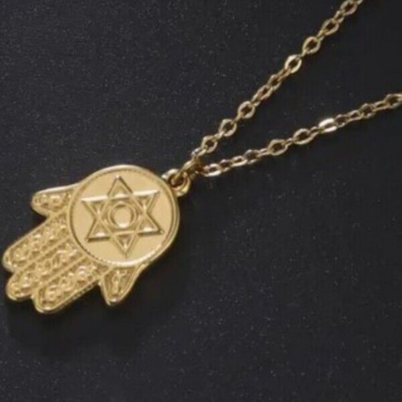 Jewelry - Evil Eye Good Luck Hamsa Star Of David Necklace Pendant Necklace Amulet